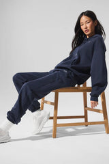 Ensemble Jogging Yoga - Hoodie + Jogging - Bleu Marine