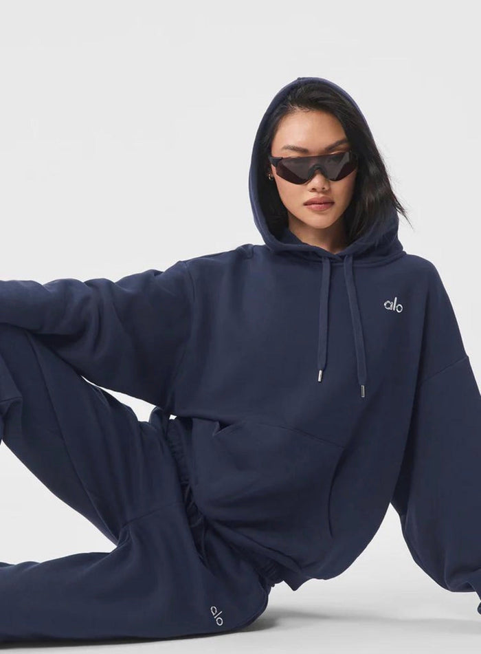 Hoodie Oversize Yoga - Bleu Marine