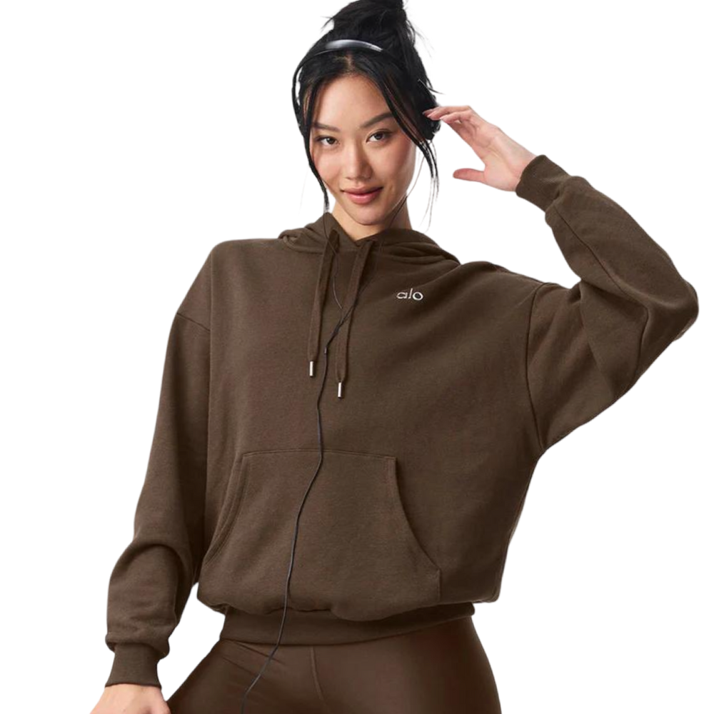 Sweat à capuche marron
