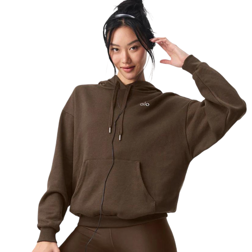 Sweat à capuche marron