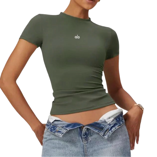 T-shirt ajusté vert